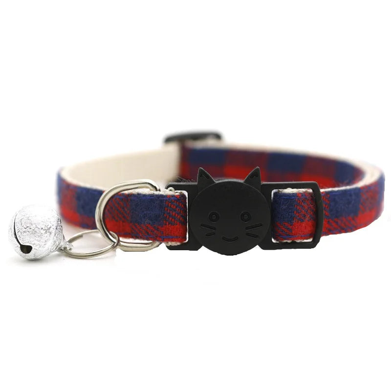 Reflective Cat Collar Adjustable Nylon Bell Head Pattern