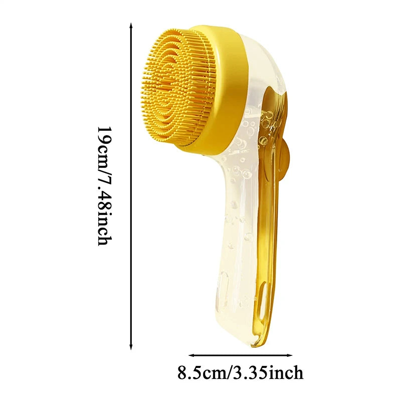 Pet Bath Brush Silicone Shampoo Dispenser for Dogs Cats