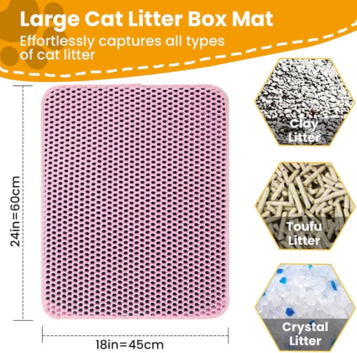 Cat Litter Mat Double Layer Non-Slip Waterproof Anti-Slip