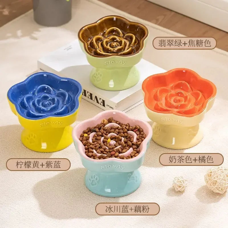 Ceramic Slow Feeder Bowl Anti-Choking Pets