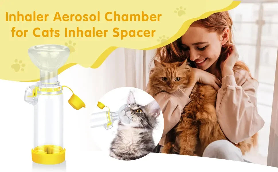 Portable Pet Aerosol Inhaler Spacer with Soft Mask for Cats Dogs