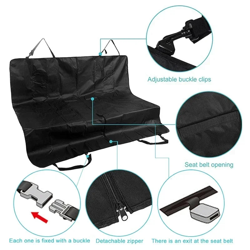 Waterproof Car Rear Seat Dog Hammock Blanket Pad