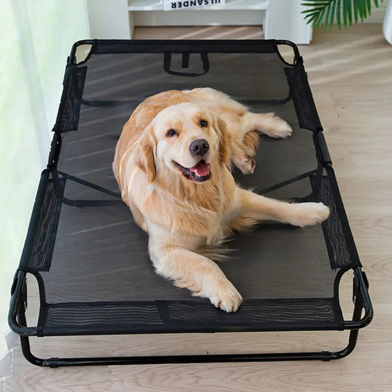 Foldable Chew-Proof Dog Bed for Large Dogs Camping