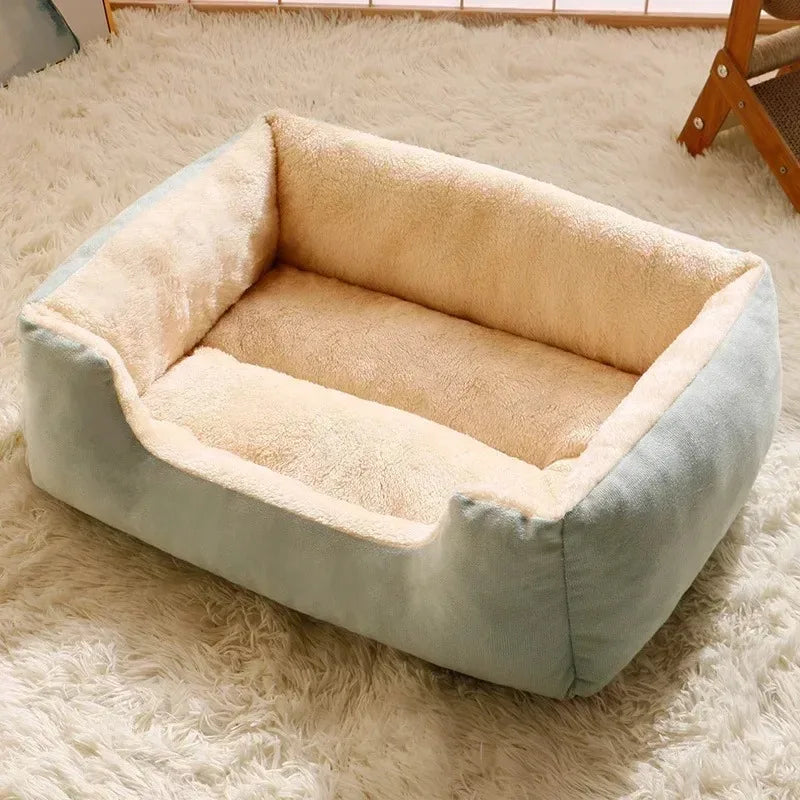 Winter Cat Basket Bed – Warm Kitten House & Habitat
