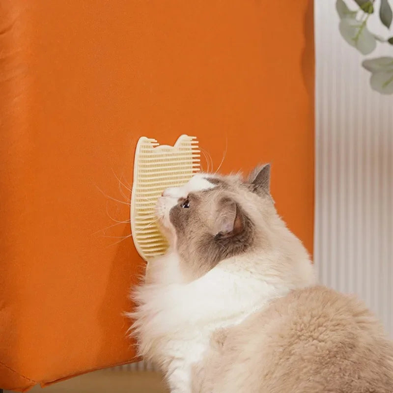 Cat Scratching Board with Self-Grooming Brush & Massage Comb