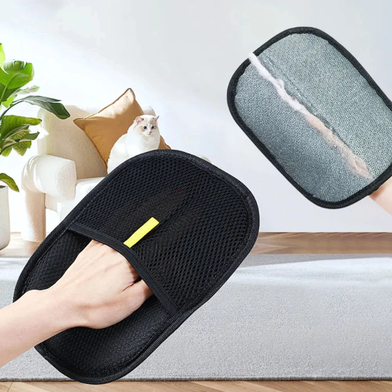 Double-Sided Pet Grooming Glove Hair Remover Massage