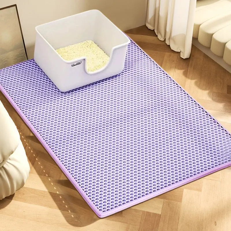 Cat Litter Mat Premium 2-Layer Sand Trapping Non-Slip Base