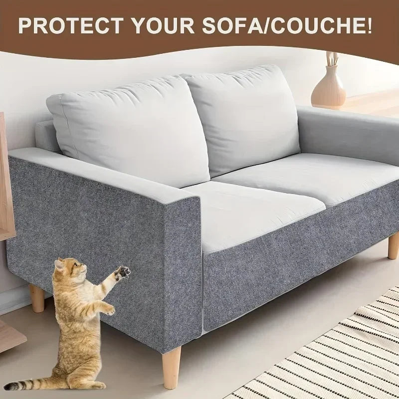Large Self-Adhesive Cat Scratch Mat Sofa Protector - Trimmable 40x300cm