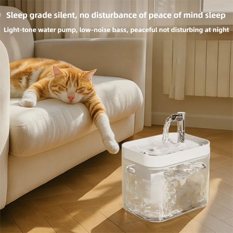 2.5L Gravity Pet Water Fountain | Self-Refilling Cat Dispenser USA