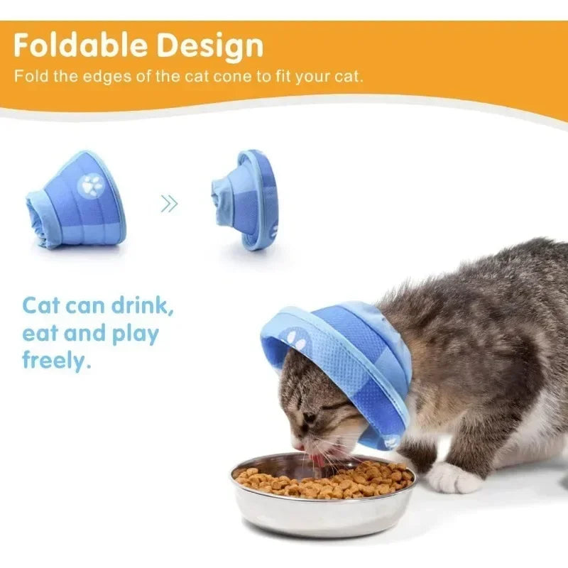 Soft Cat Cone Collar Recovery Elizabethan Post Surgery Pets