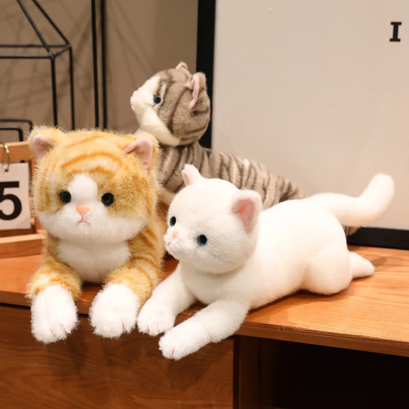 Cute Kitten Plush Toy Soft Stuffed Cat Pillow Kids Gift