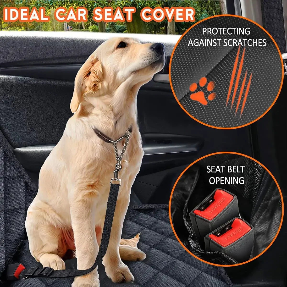 Waterproof Dog Car Rear Seat Cover Hammock