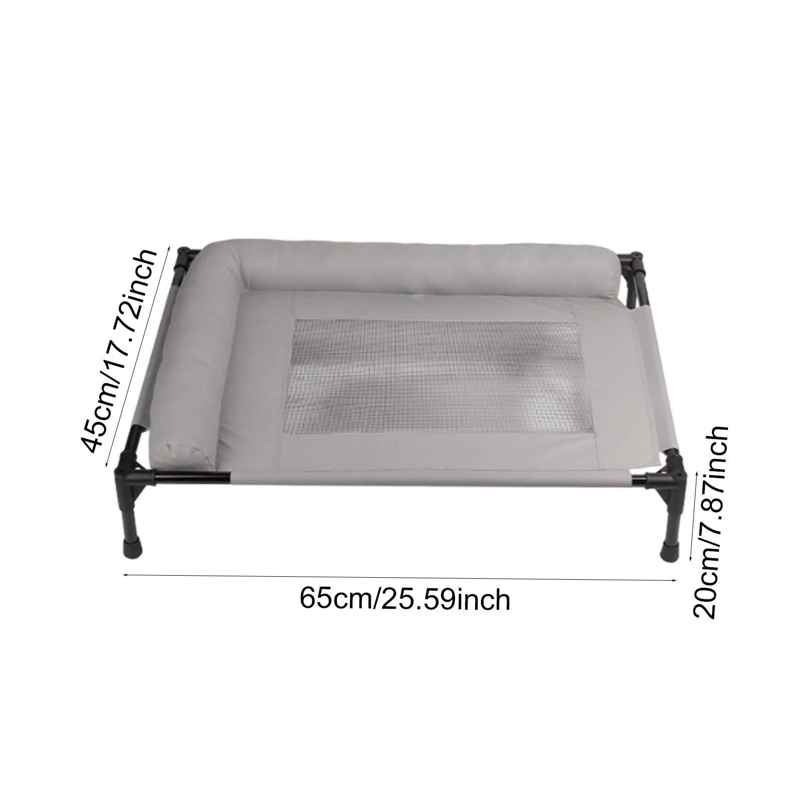 Heavy Duty Elevated Pet Bed Outdoor Spacious Metal Frame Dogs