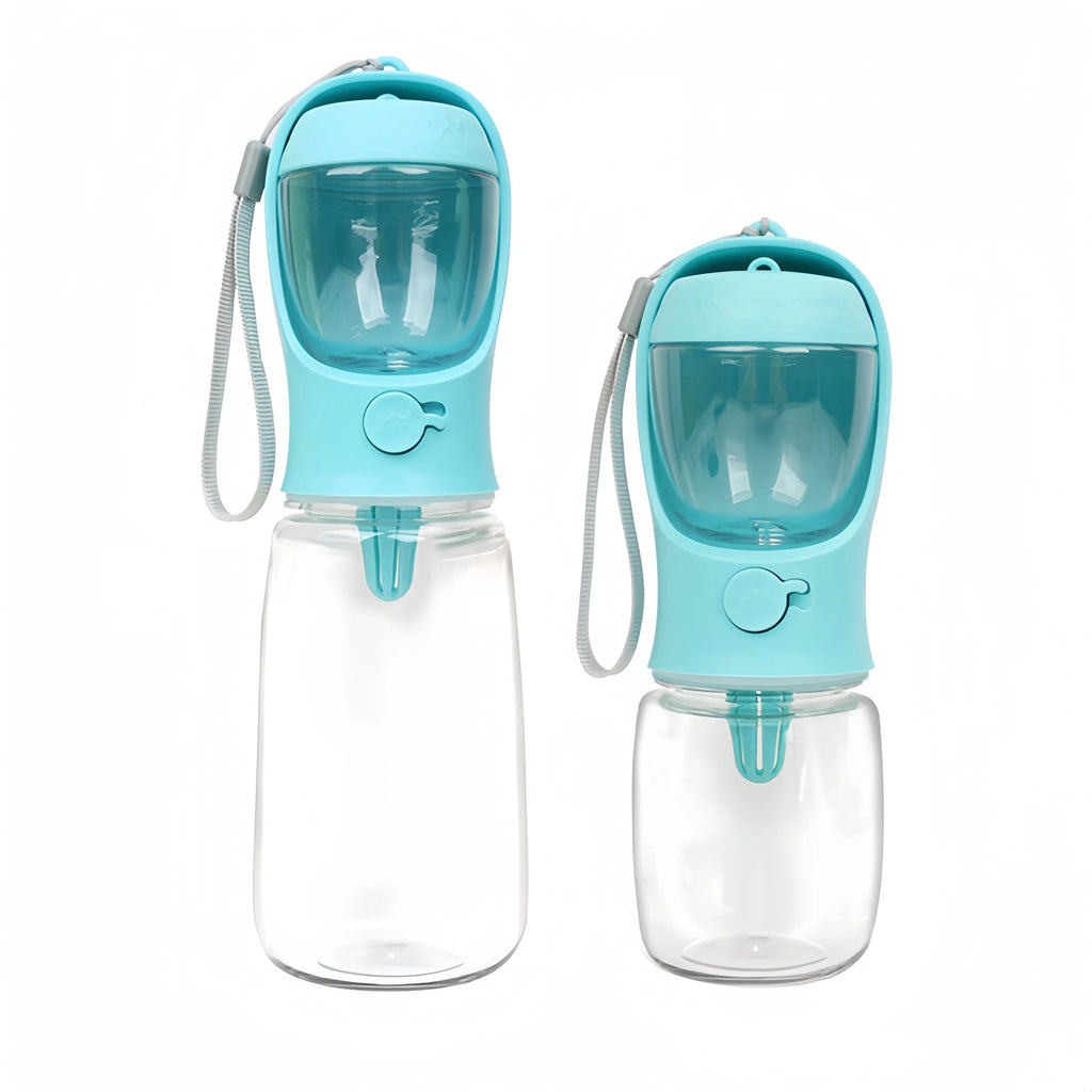 Portable Pet Water Bottle with Food Container for Travel