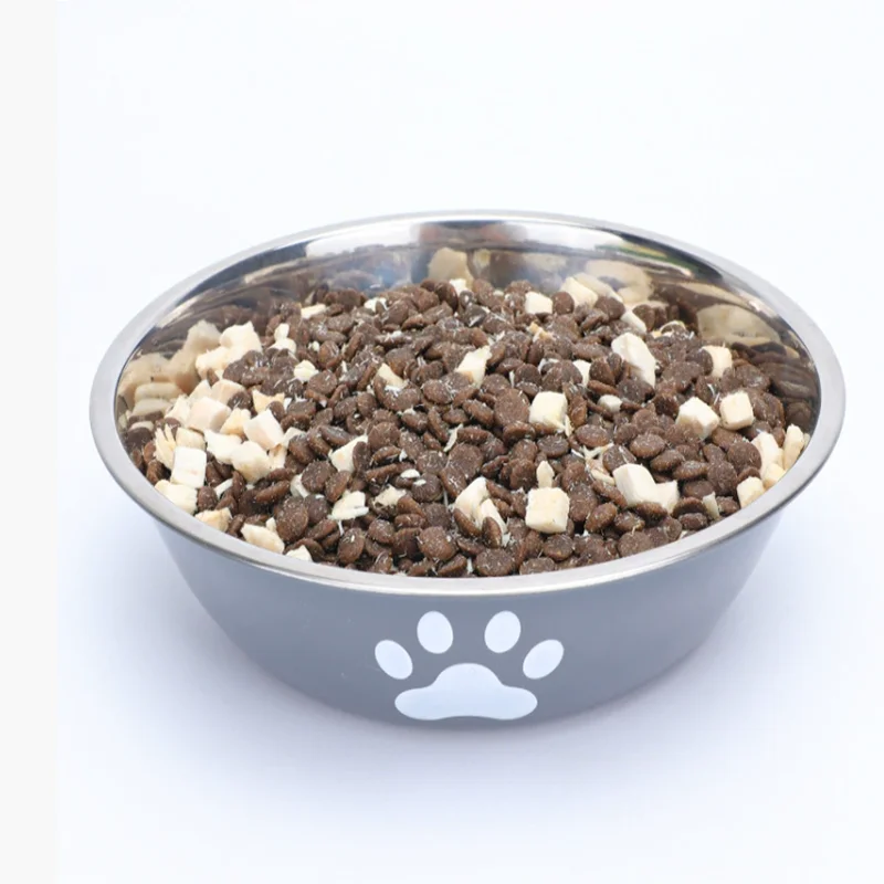 Large Anti-Slip Stainless Steel Double Dog Bowl