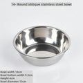 Stainless Steel Dog Double Bowl with Anti-Choking Silicone Mat