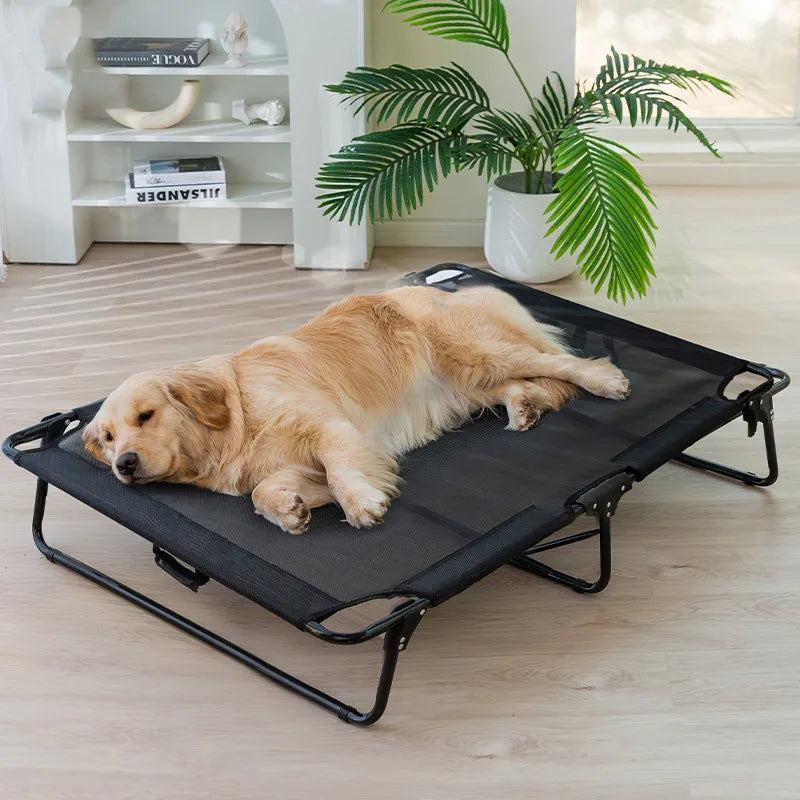 Foldable Chew-Proof Dog Bed for Large Dogs Camping
