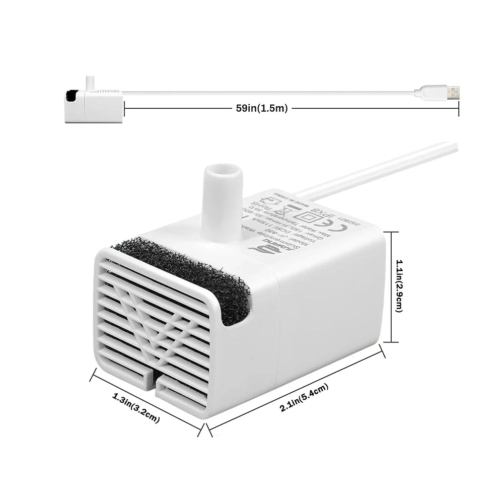 Cat Fountain Pump Replacement Submersible Motor Quiet Dispenser