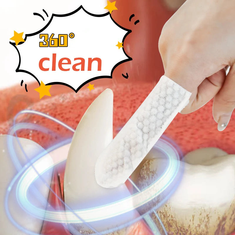 Disposable Pet Finger Toothbrush for Dog & Cat Oral Cleaning