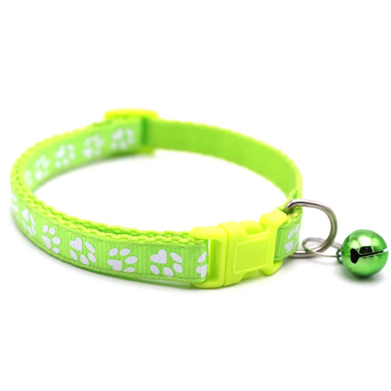 Adjustable Cat Collar Bell Necklace Kitten Puppy Colorful