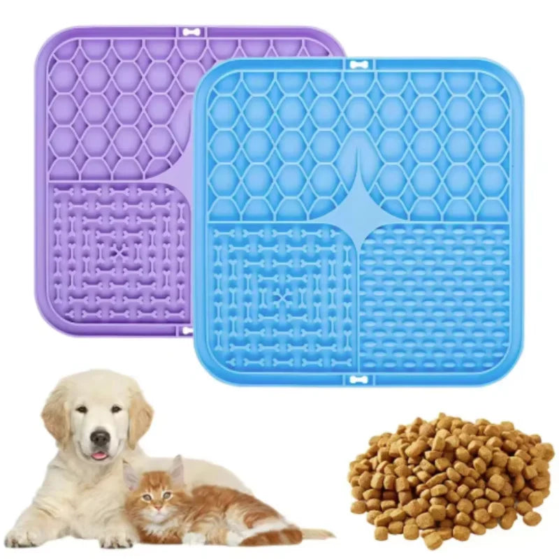 Silicone Lick Mat Slow Feeder Dog Food Plate Kitchen Supplies