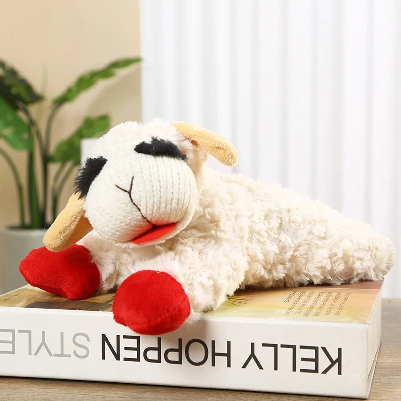 Squeaky Lamb Alpaca Plush Interactive Toy for Dogs Pets