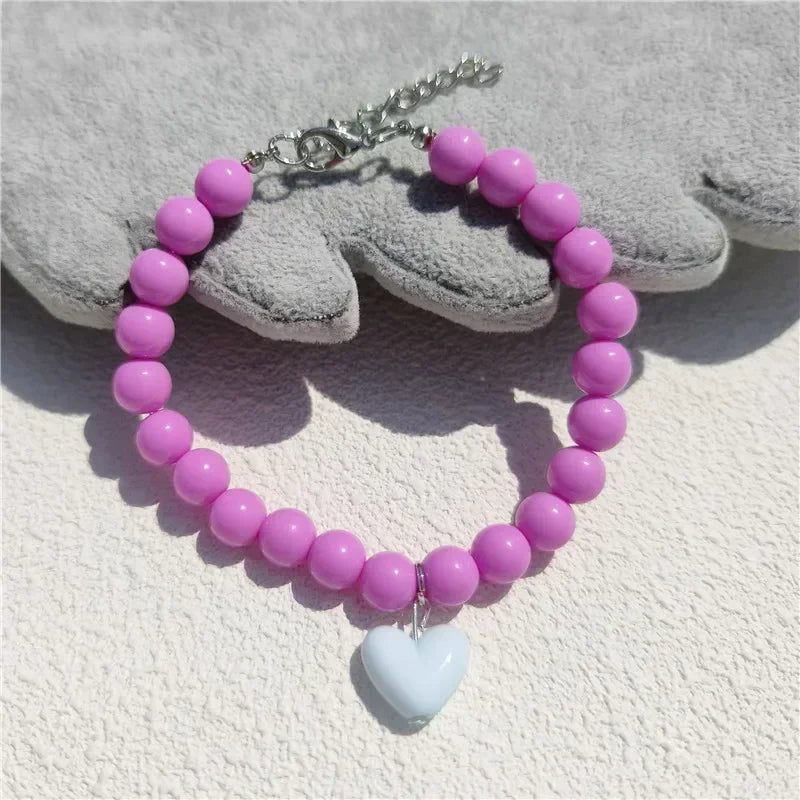 Cute Pearl Cat Collar Dog Princess Necklace Jewelry Wedding