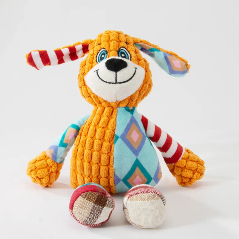 Cute Animal Puzzle Squeaky Plush Toy for Dogs & Cats