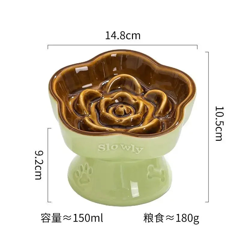 Ceramic Slow Feeder Bowl Anti-Choking Pets