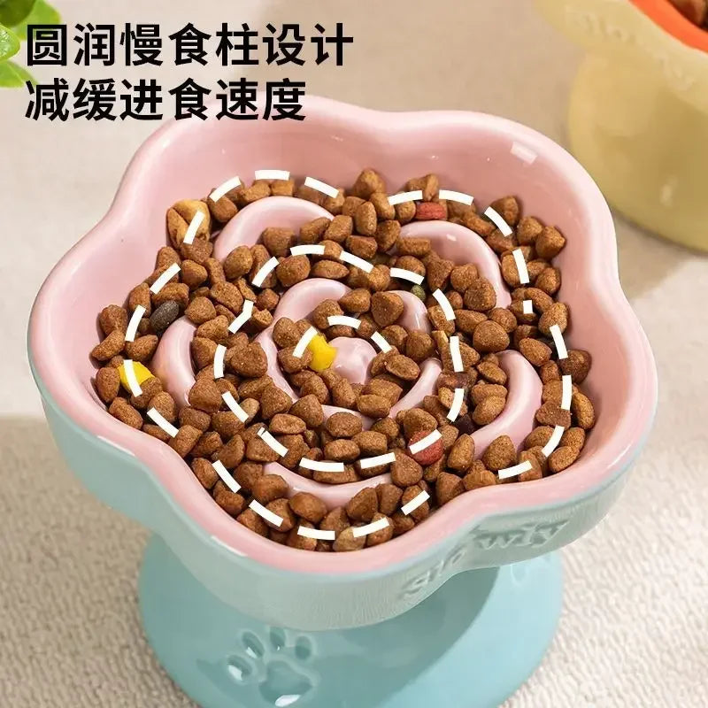 Ceramic Slow Feeder Bowl Anti-Choking Pets