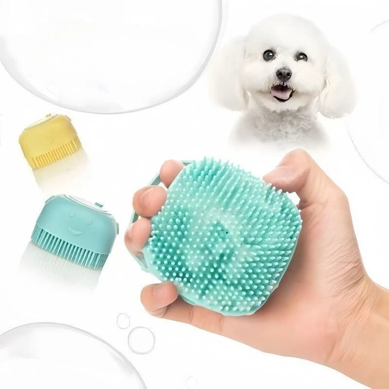 Pet Bathing Brush Soft Silicone Massager Shower Gel Comb Dog Cat Cleaning