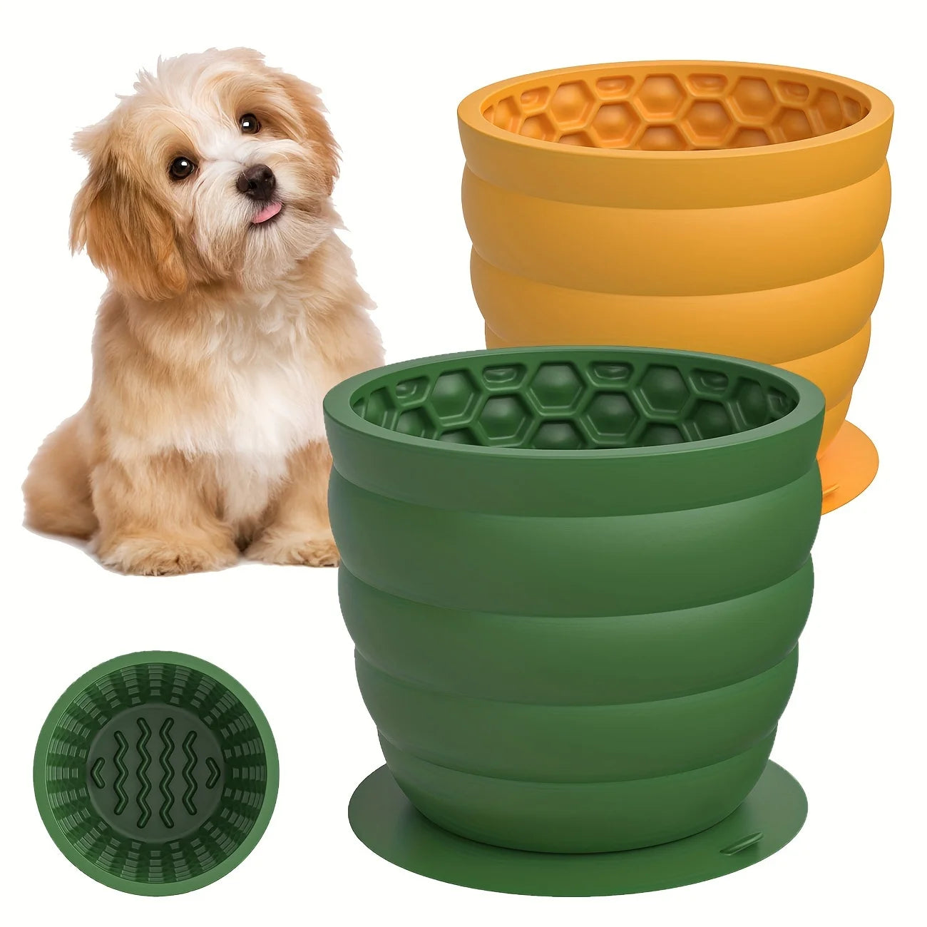 Silicone Slow Feeder Dog Bowl Suction Cup