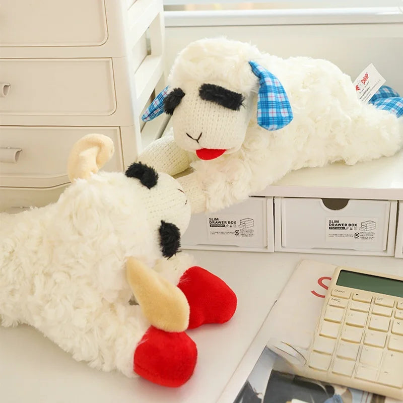 Squeaky Lamb Alpaca Plush Interactive Toy for Dogs Pets
