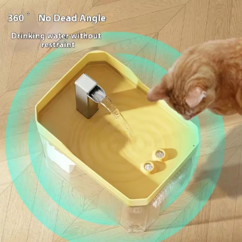 Transparent Cat Fountain Auto Filter Anti-Dry Recirculating Pump