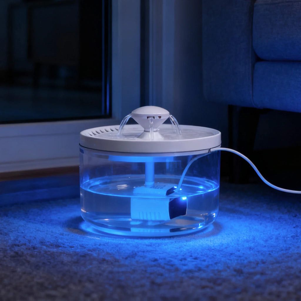 1.8L LED Cat Fountain | Glowing Pet Water Fountain USA
