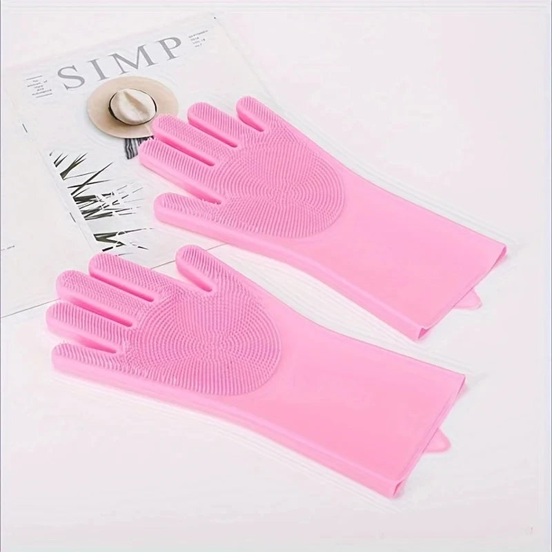 Pet Grooming Cleaning Glove Dog Cat Bathing Shampoo Scrubber