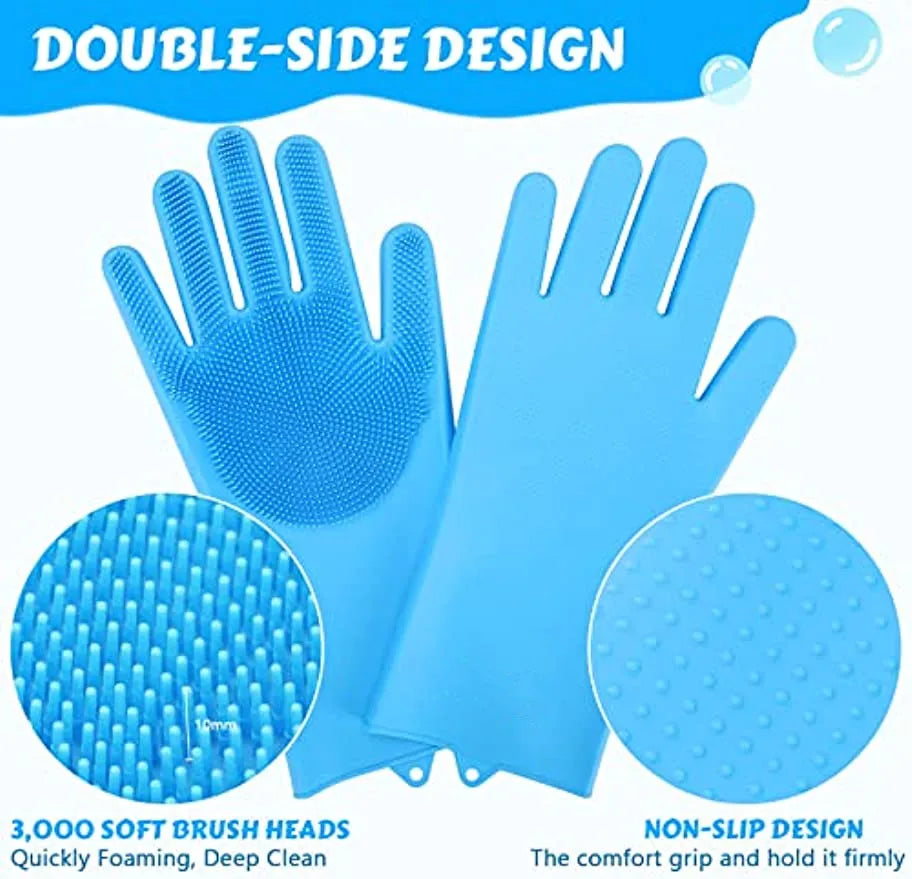 Pet Bathing Shampoo Scrubber Silicone Massage Glove