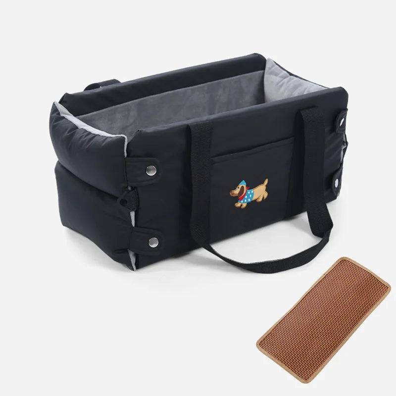 PU Leather Dog Car Seat Central Control Pet Carrier