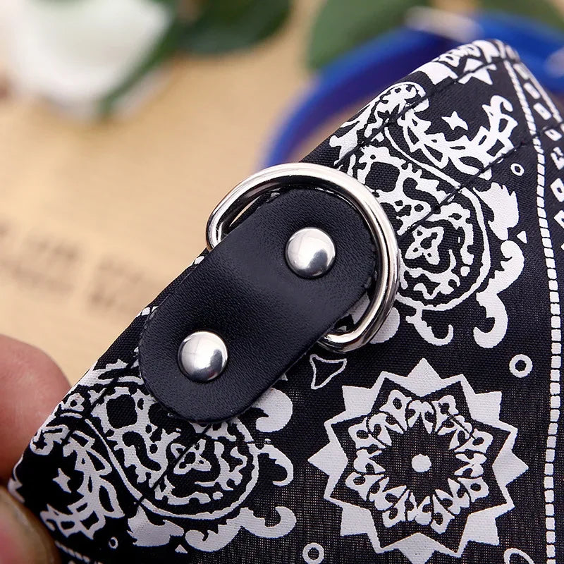 PU Cat Dog Collar Scarf Small Medium Dogs Adjustable Puppy