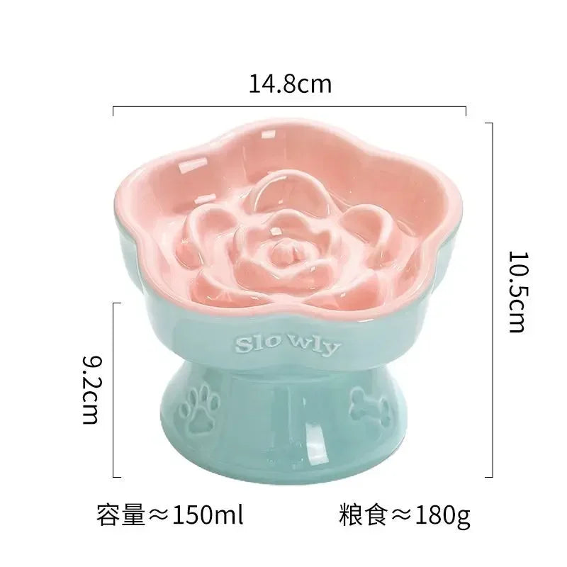 Ceramic Slow Feeder Bowl Anti-Choking Pets