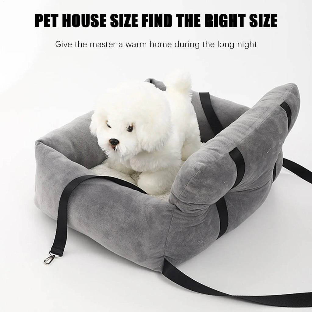 Dog Car Seat Pet Travel Booster Seat Dual Use Carrier Bed Safety