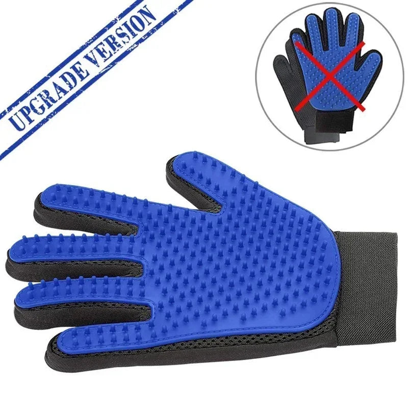 Silicone Pet Grooming Gloves Cats Hair Brush Comb Bathe Dogs Hair Removal
