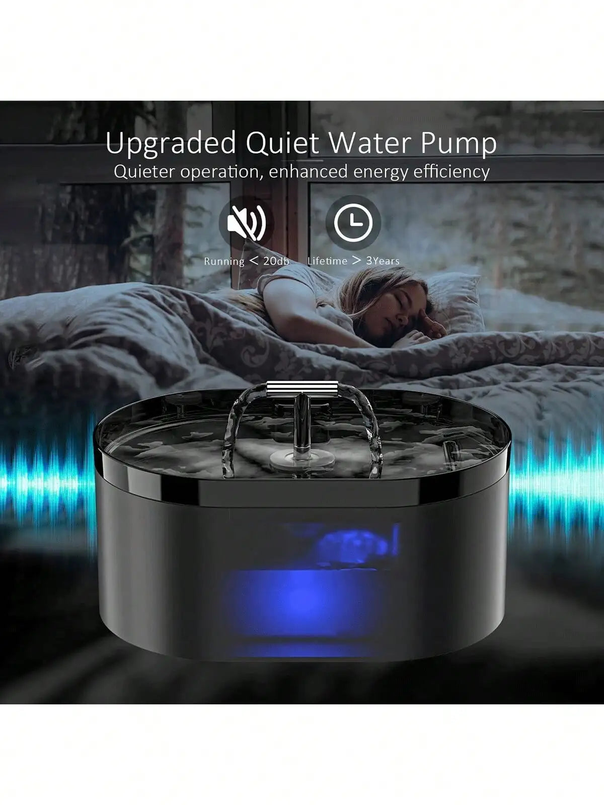 PawJoy 3.2L Stainless Fountain | Premium Cat Water Fountain USA