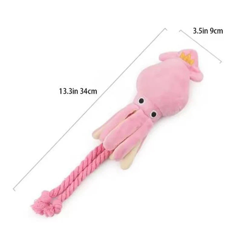 Interactive Cotton Rope Octopus Chew Toy for Dogs & Cats