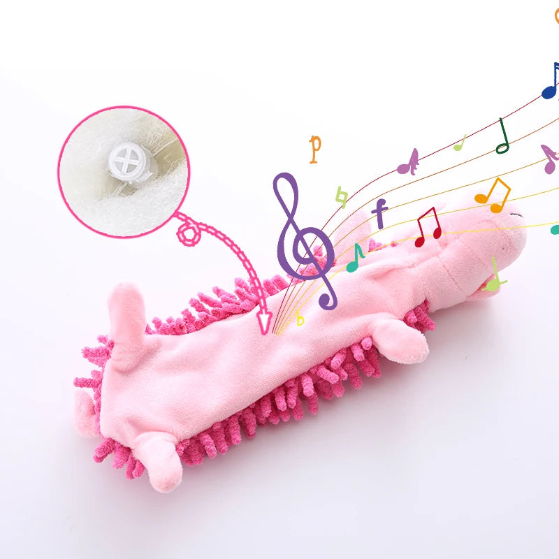 Squeaky Plush Mop Frog Hippo Teeth Grinding Toy for Dogs