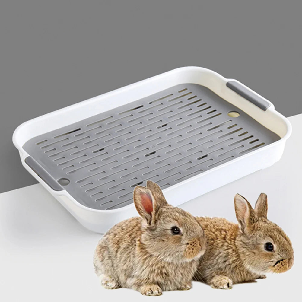 Small Pet Litter Box for Rabbits Hamsters Ferrets Guinea Pigs