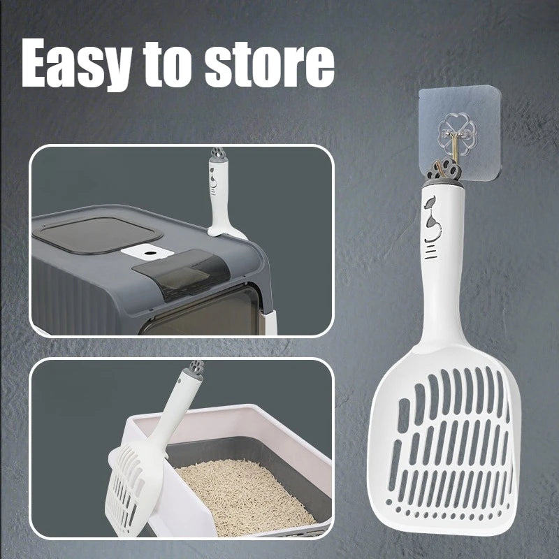 Cat Litter Shovel Grid Urine Sifter Long Handle Cleaning Tool