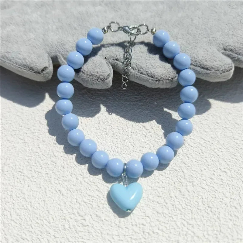 Cute Pearl Cat Collar Dog Princess Necklace Jewelry Wedding