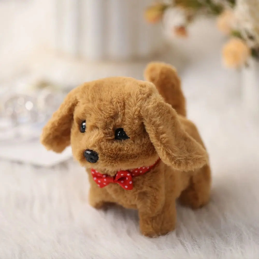 Interactive Walking Robot Puppy Plush Toy Tail Wagging Barking