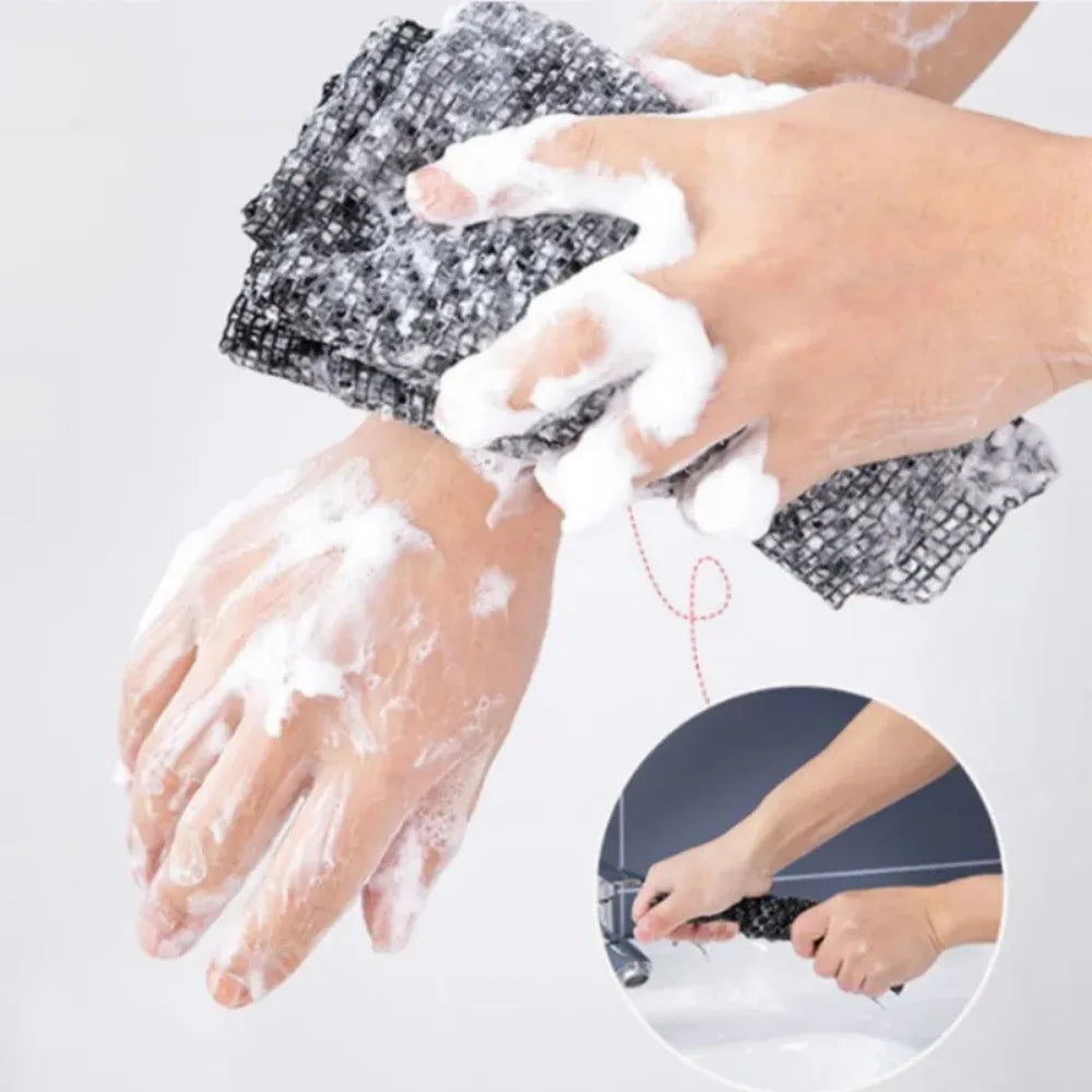 Japanese Nylon Exfoliating Bath Towel Back Scrub